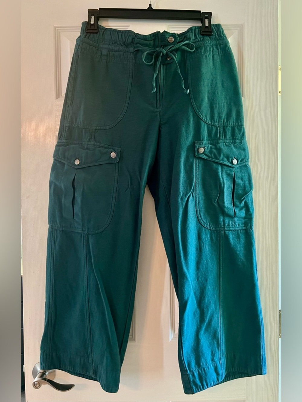 We The Free Teal Green Drawstring Cargo Pants